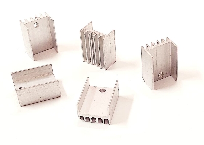 Picture of 5 Pcs- 20mm TO220 TO-220 Aluminum Heat Sink 20x15x10mm Voltage Regulator Heatsinks Heat Diffuse Cooling Silver Tone For TO-220 IC MOSFET Transistors Voltage Regulators Silver