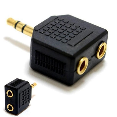 Picture of Converter to run two speakers from one mobile Tab laptop And PC 1 Ps Black