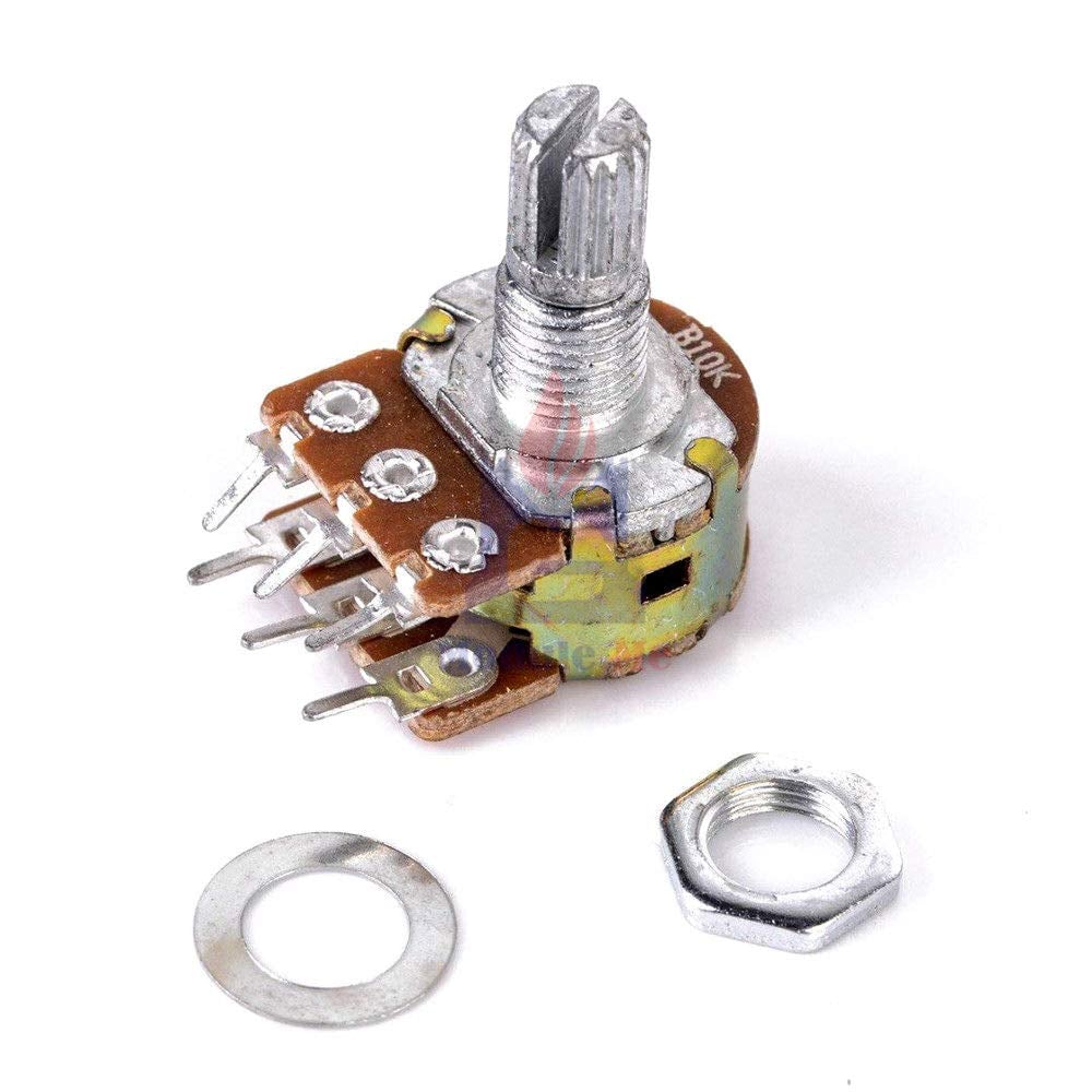 Picture of Rotary potentiometer 10k Ohm linear B10K - 2 pcs 6 Pin Multicolor