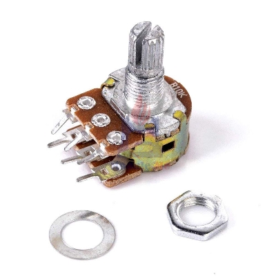 Picture of Rotary potentiometer 10k Ohm linear B10K - 2 pcs 6 Pin Multicolor
