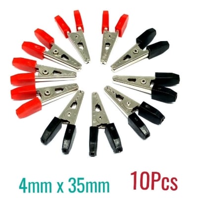 Picture of AVS COMPONENTS Crocodile Alligator Clip Red Black Pack Of 5 Pair 10 pcs Multicolor