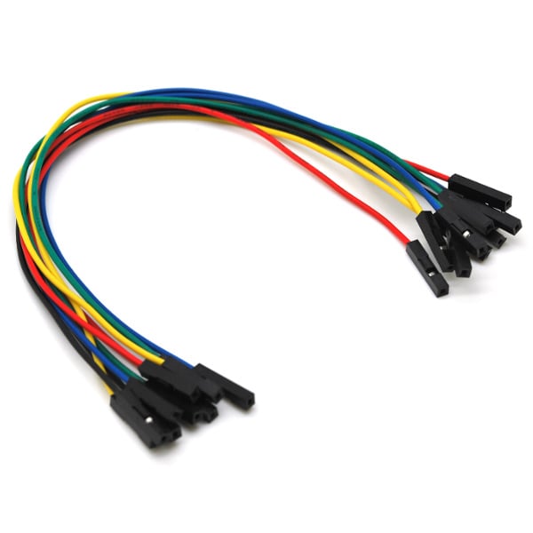 Picture of female to female Jumper Wires 20 Pc Interconnect Electronic Hobby Kit Multicolor