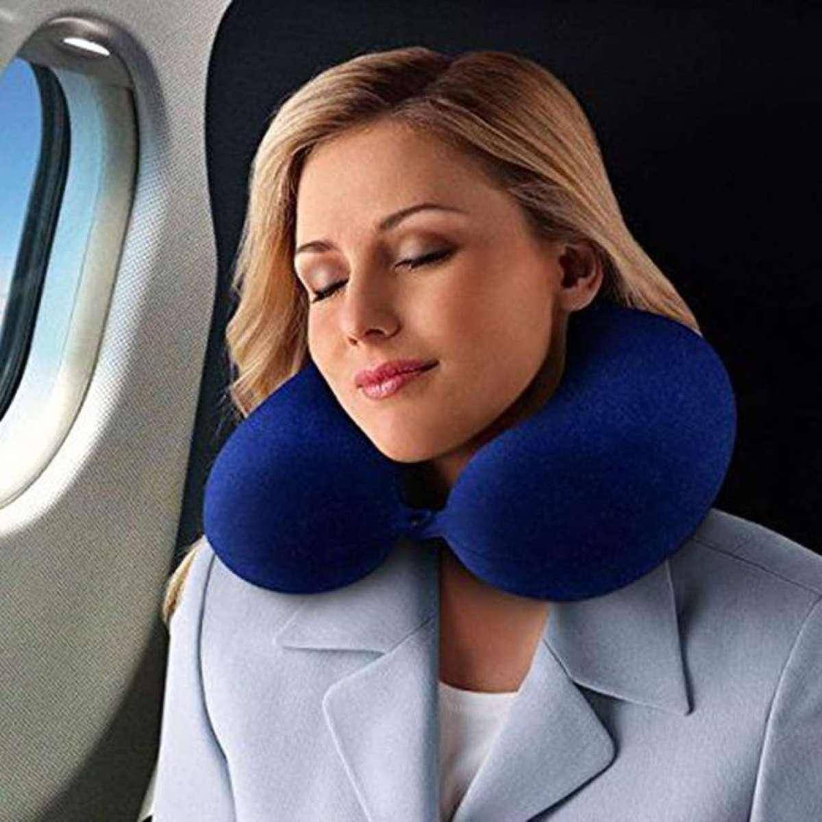 Picture of Vibrating Neck Massager Travel Pillow - Multi