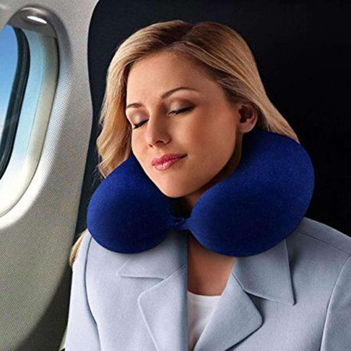 Picture of Vibrating Neck Massager Travel Pillow - Multi
