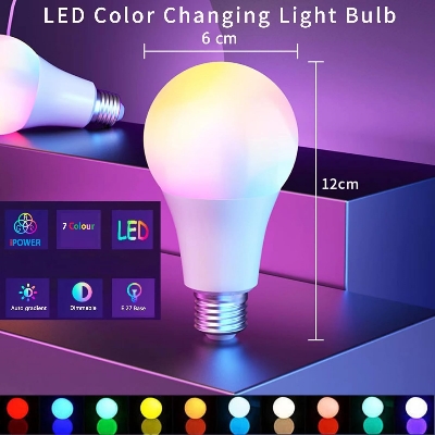 Picture of IB2501 iPOWER 7 colour RGB LED E-27 (A shape) Multicolor