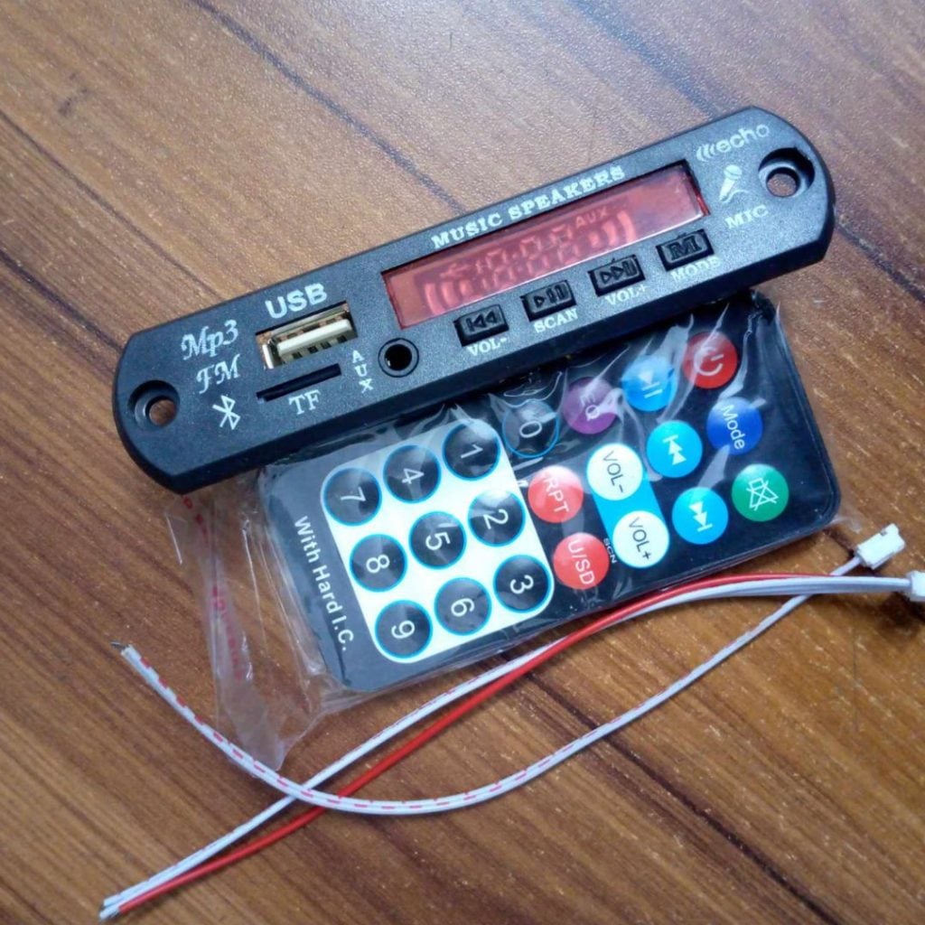 Picture of Car Amplifier Bluetooth MP3 Decoding Board Module FM Radio USB TF AUX Remote Control Black