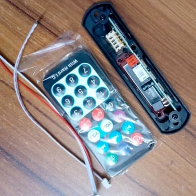 Picture of MP3 Player With Bluetooth 5V Audio Bluetooth Amplifier 5V Car MP3 Decoder Board 5V Bluetooth Car MP3 Amplifiers USB FM TF Radio Audio Module Music Speaker 3.5mm TF Card AUX DIY Remote Control MP3 Decoder Black