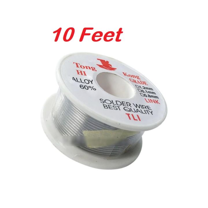 Picture of 10 Feet Soldering Lead Rang Tin Lead Flux Rosin Core Solder Wire Low Melting Wire Diameter 0.8mm 1.0mm 1.2mm Optional Tin Lead Wire Reel Rang Soldering Leads Silver