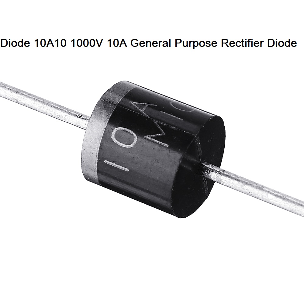 Picture of 5 Pcs- Diode 10A10 1000V 1KV 10A General Purpose Rectifier Diode 10A10 Silicon Junction Diode R-6 Package Electrical Circuitry & Parts Black