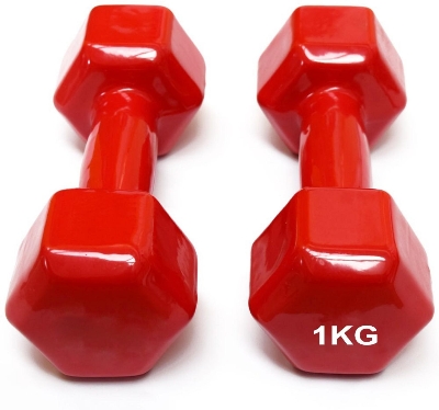 Picture of Vinyl Dumbbell 1 Kg with Pair - Red