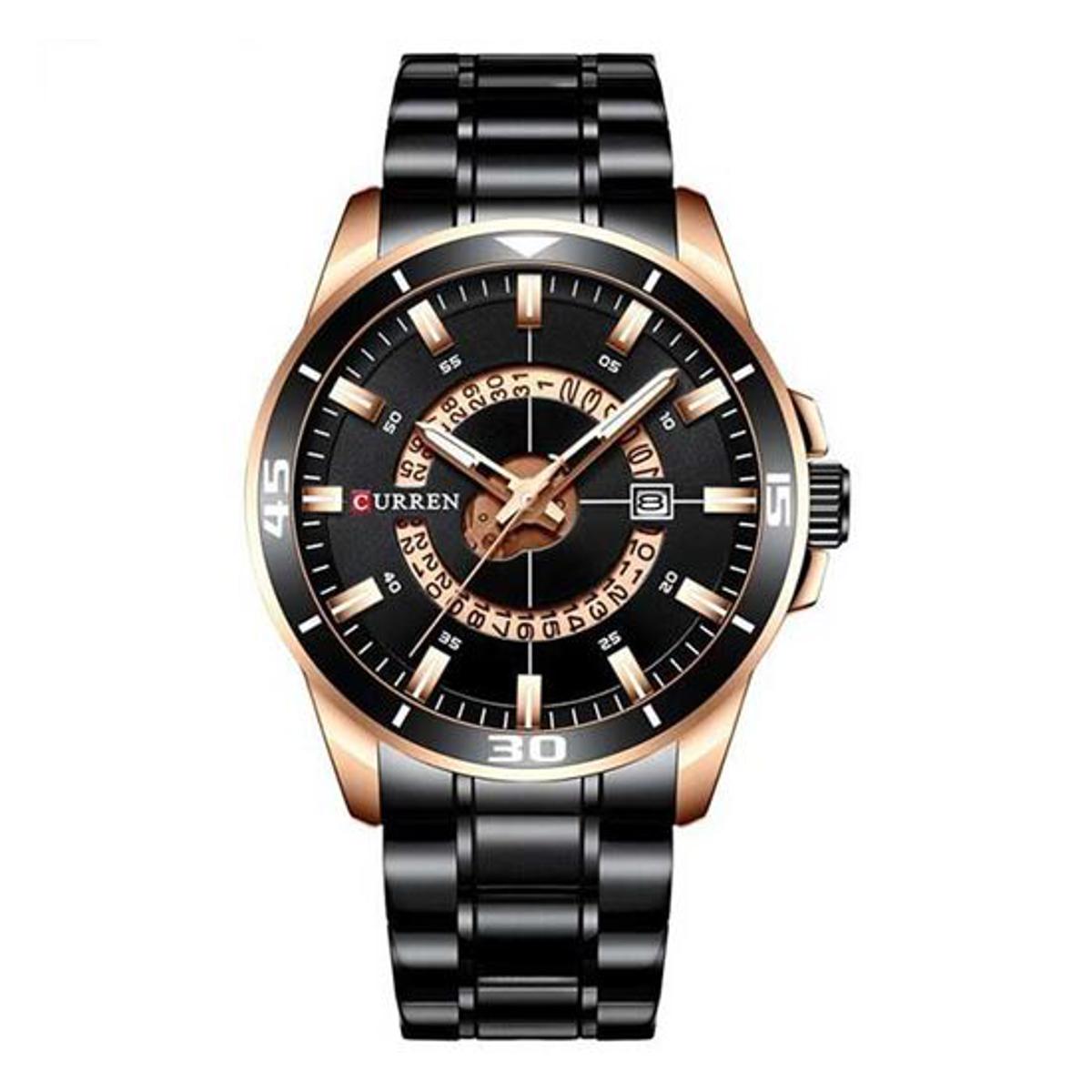 Picture of CURREN 8359-Black Steel Watch for Men Watches Quartz Date Clock
