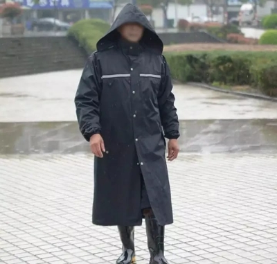 Picture of Biker water proof man one part hoddie system long coat for RAINWEAR and Multifunctional fabrical vip RAINCOAT for man .