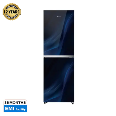Picture of Hisense 277 Liter Top Mount Frost Glass Door Refrigerator Fusion Blue (RTDG276NAFB/BD3)