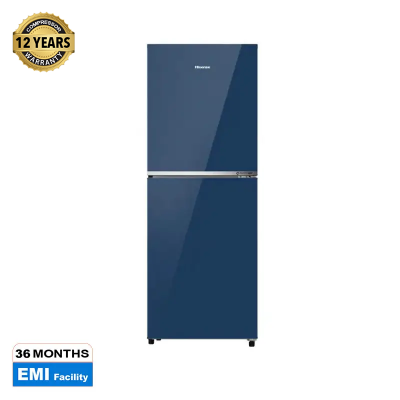 Picture of Hisense 238 Liter Top Mount Frost Glass Door Inverter Refrigerator Royal Blue (RT1G236NARB/BD3)