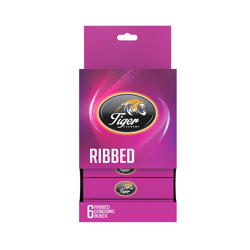 Picture of TIGER CONDOM RIBBED-STRAWBERRY FLAVOR (18 PCS)