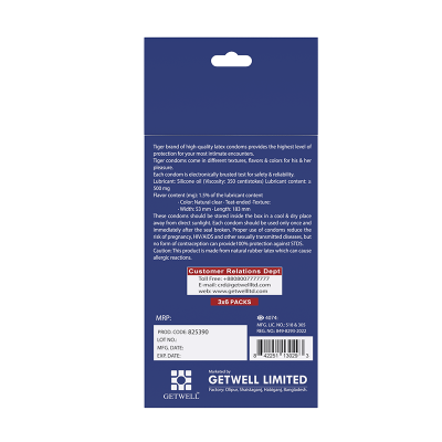 Picture of TIGER CONDOM ANATOMIC-ROSE FLAVOR (18 PCS)