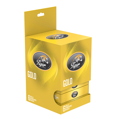 Picture of TIGER CONDOM PLAIN-GOLD BANANA FLAVOR (18 PCS)