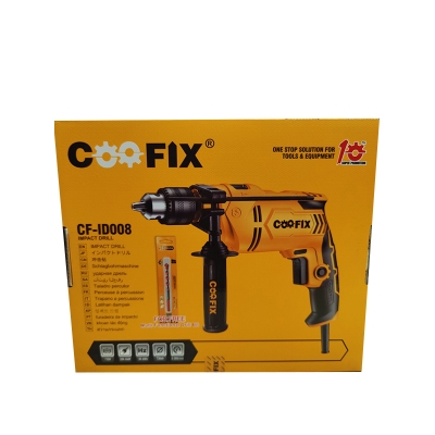 Picture of COOFIX CF-ID008 710W Impact Drill Machine – 13mm Heavy Duty Electric Drill with Variable Speed, Hammer Function & Free Drill Bit Set - Yellow