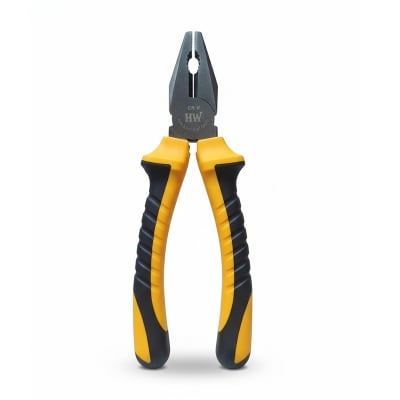 Picture of 8" HW Combination Plier – Heavy Duty Multipurpose Cutting & Gripping Tool | Professional Hand Tool for Electrician & Home Use - Yellow