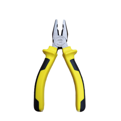 Picture of 6" EHBL Heavy Duty Combination Pliers | Professional Wire Cutting, Bending & Gripping Tool | High Quality Carbon Steel Hand Tool for Electric & Home Use - Yellow