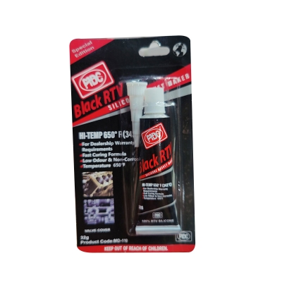 Picture of Teson Hi-Temperature Instant Black RTV Silicone Gasket Maker/600 Degree Fahrenheit/Teson T-603 GW/32 Grams/Silicone Gum/Gasket maker/Heat resistant gum/glue/Bright