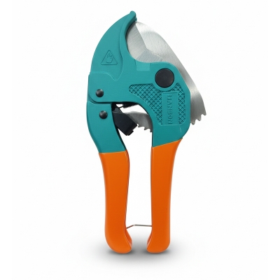 Picture of HANBON Heavy Duty 42mm PVC Pipe Cutter | Professional Ratchet Pipe Cutting Tool | PVC/PPR/PE Pipe Cutter - Orange