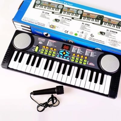 Picture of Canto-Electronic 37 Keys Musical Keyboard Piano With 8 Tone and 8 Beats, Tempo Adjusting, Microphone and FM Radio-Great Toy Gift