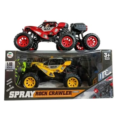 Picture of 1:18 Scale Spray Rock Crawler 6-Wheel Remote Control Car | Off-road RC car with LED lights and cooling spray