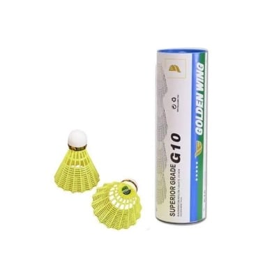 Picture of Badminton Shuttle Cock Nylon Superior Grade 6pcs Green - G10 Yellow