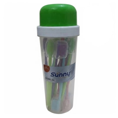 Picture of Sunny soft toothbrush multicolour 12 Pcs with cap