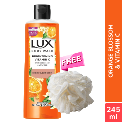 Picture of Lux Body Wash Orange Blossom & Vitamin C 245ml (Free Loofah)