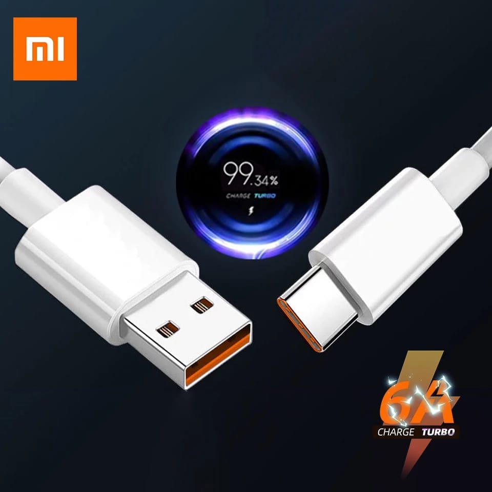 Picture of Xiaomi Type-C 6A 7A 33w 67W 120W Turbo Charger Cable Quick Charging Type C USB Line For Mi 9 10 11 Pro 9Se CC9 Pro Note 10 Lite Redmi K MI 10T Pro 5G 10i Poco X3 Type C Fast Charging Cable 1M Redmi Note 9 10 K30 Ultra POCO M3 Pro 5G Mi 11 Lite- White