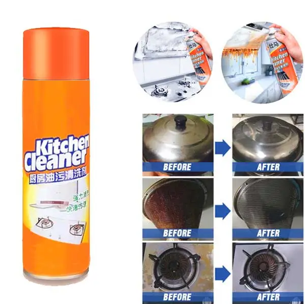 Picture of Multipurpose Bubble Foam Cleaner Kitchen Cleaner Spray Oil & Grease Stain Remover Chimney Cleaner Spray Bubble Cleaner All Purpose Foam Degreaser Spray Kitchen cleaner Foam