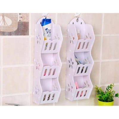 Picture of Storage Rack Shelf  3 Layers Wall Hanging Organizer For Bathroom Cosmetics Makeup Storage Rack