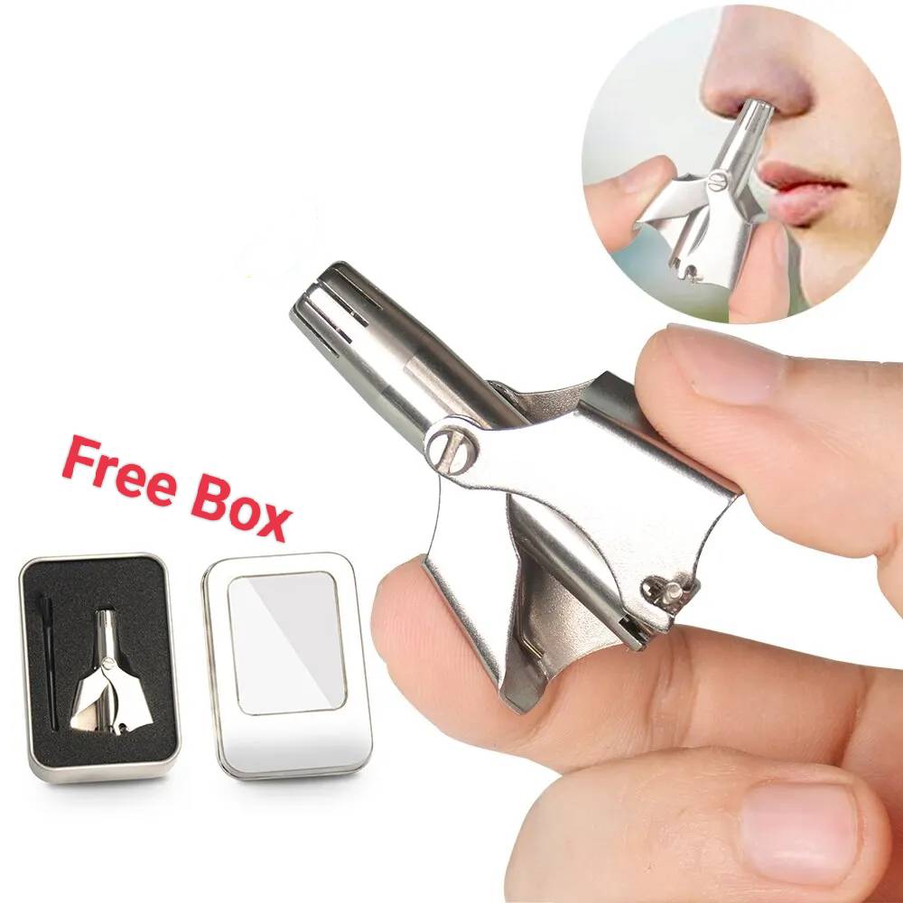Picture of Men's Nose Hair Trimmer Stainless Steel Manual Trimmer Suitable For Nose Hair Razor Washable Portable Nose Hair Trimmer