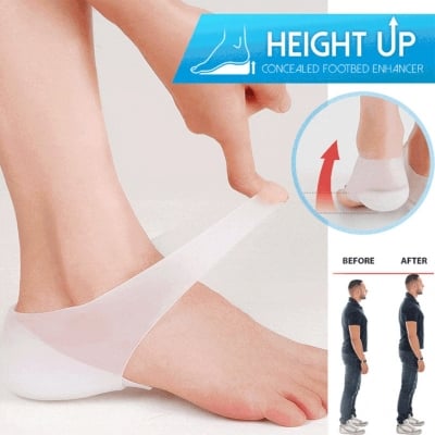 Picture of Heel Anti Crack Vented Moisturizing Silicone Heel Socks for Swelling, Pain Relief, Foot Care Ankle Support Pad-2 Pcs