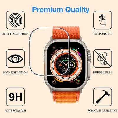 Picture of Apple Watch Ultra 49mm Display T900, T800, S8 Plus Ultra, HW8, DT8, S8 Max, H10 DT8 49mm Ultra Smart Watch Full Coverage Screen Protector