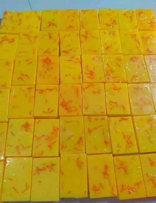 Picture of Saffron Handmade Soap-Regular (Unpacked/Raw/hand cut)