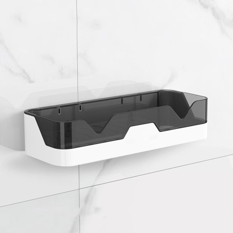 Picture of 1pic Bathroom Shelf Organizer No Drill Organizer Shower Storage Rack Wall Mount Plastics Toilet Shampoo Holder Bathroom Accessories