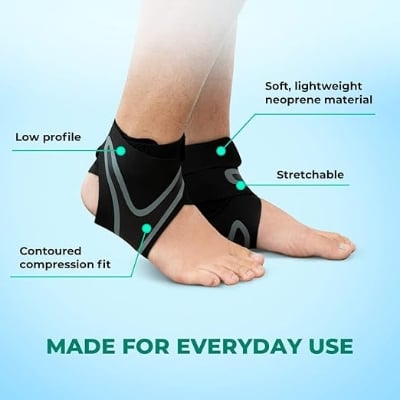 Picture of Adjustable Drop Foot Brace Foot Up AFO Brace Unisex Fits for Right/Left Foot Orthosis Ankle Brace Support, Improve Walking Gait