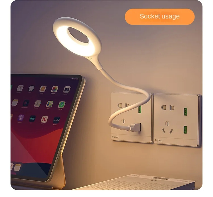 Picture of New USB LED Desk Lamp Portable Night Light Lamp Freely Foldable Table Lamp USB LED Lights Eye Protection Student Study Reading Portable Direct Plug Night Light
