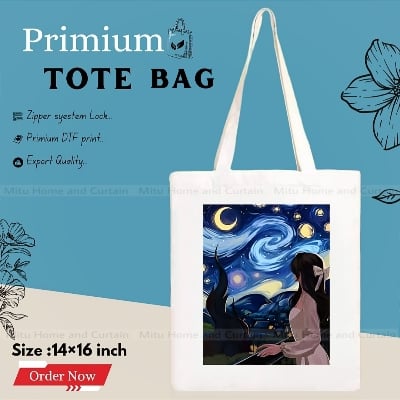 Picture of Craft Canvas Tote Bag Women Empowerment Unique Designed Cotton Canvas Tote Bag With Zipper for Women Girls Ladies Everyday Daily Useable Fashionable Hand Shoulder Bag For School College University Students