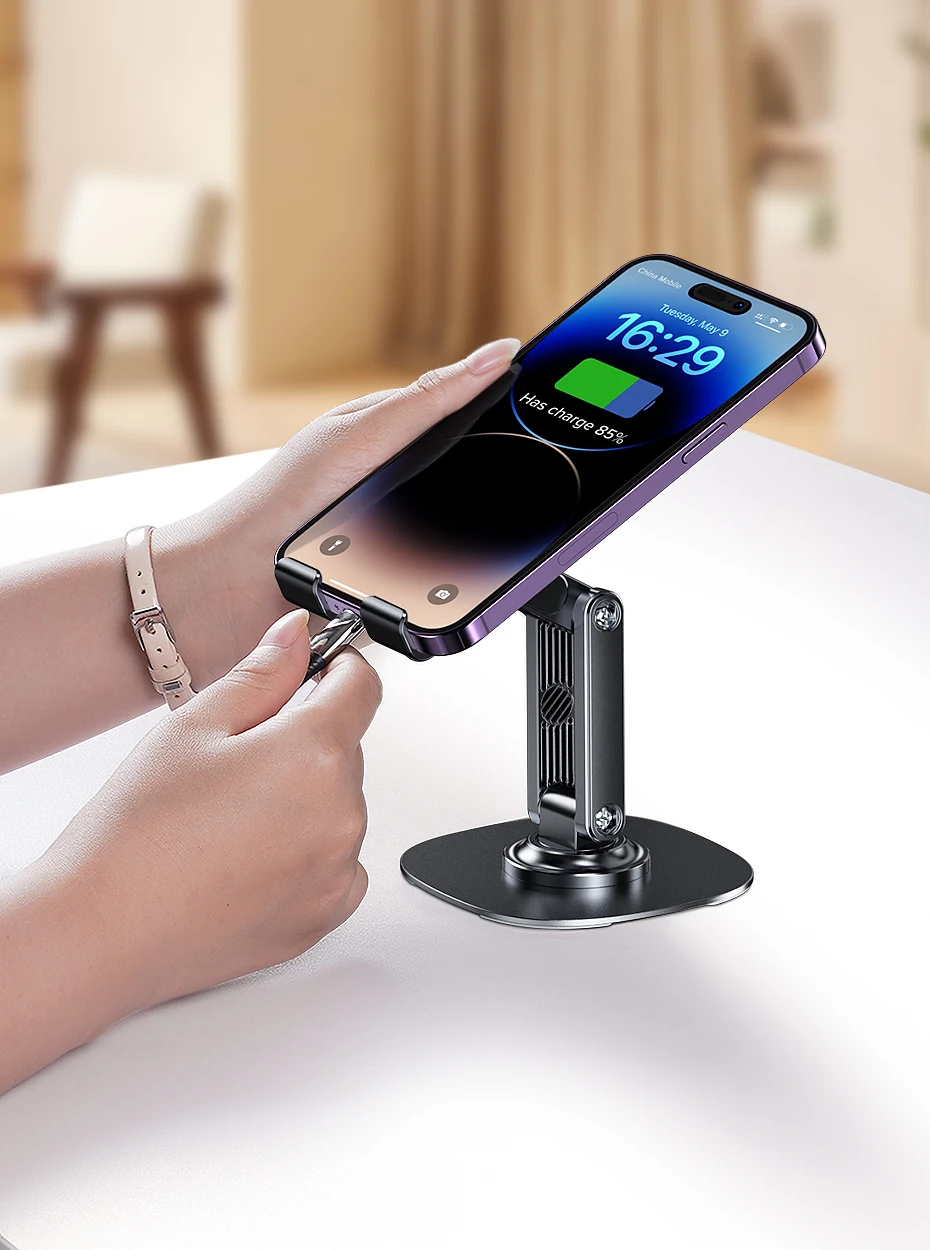 Picture of Multifuctional Mobile Stand for All Android & I Phone with Adjustable Mini Stand - 360° Rotating Phone Holder for Mobile Device