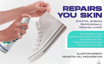 Picture of Shoe Deodorizer and Foot Spray - Shoe Odor Eliminator & Smell Remover for Feet, Shoes & Gym Gear - Shoe Freshener with Allantoin and Tea Tree Oil