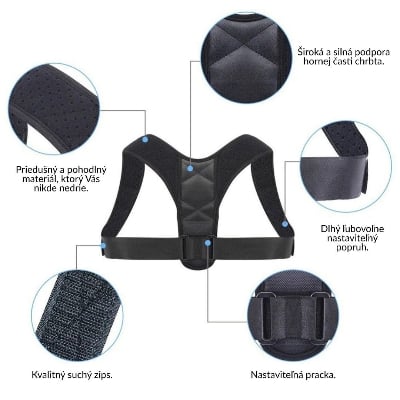 Picture of Body smartness correction Tape. Posture Corrector Shoulder Brace Back Support Belt for Man & Women BACK SUPPORTER