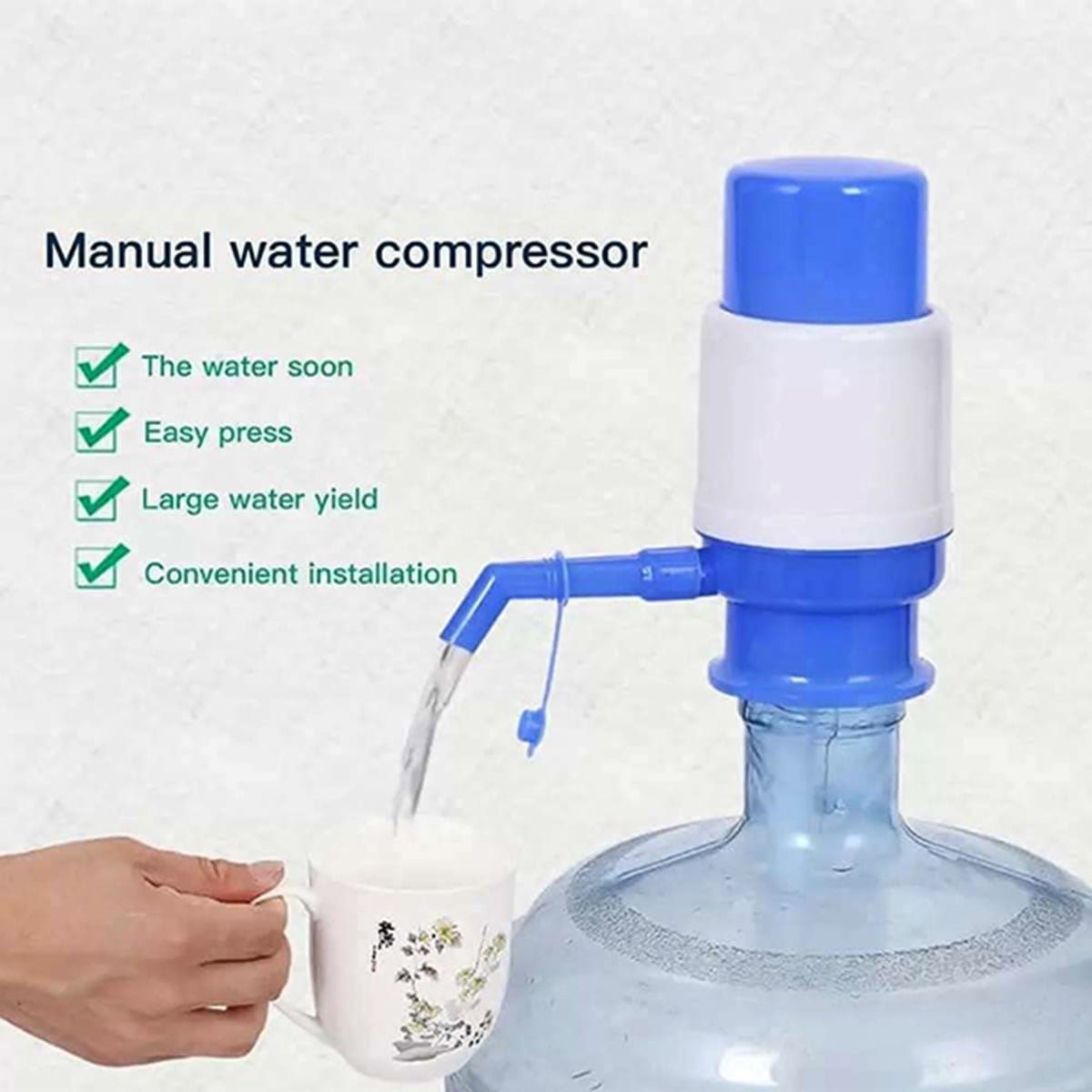 Picture of Manual Water Pump For Bottle - Easily Dispense Water From Bottles With This Manual Water Pump Dispenser - Providing Convenience For Your Home Or Office