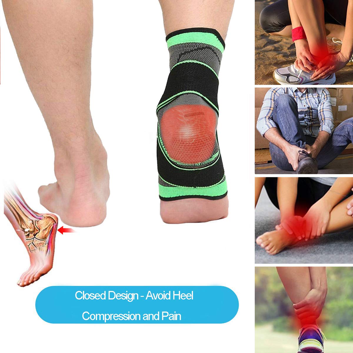 Picture of AOLIKES Adjustable Elastic Knee Elbow Wrist Ankle Support Wrap Sport Protective Bandage Strap Belt