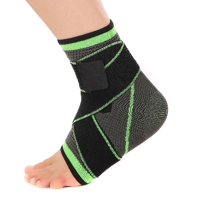 Picture of Copper Pressurized Support Ankle Braces for Men Women Sport Ankle Support Weaving Ankle Pads with Adjustable Compression Strap