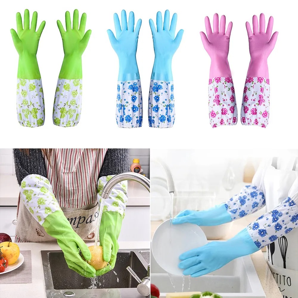 Picture of 2 pice of full hand gloves for the kitchen - Great to Have - Simple to Use Kitchen Cleaner, Hand Dishwashing