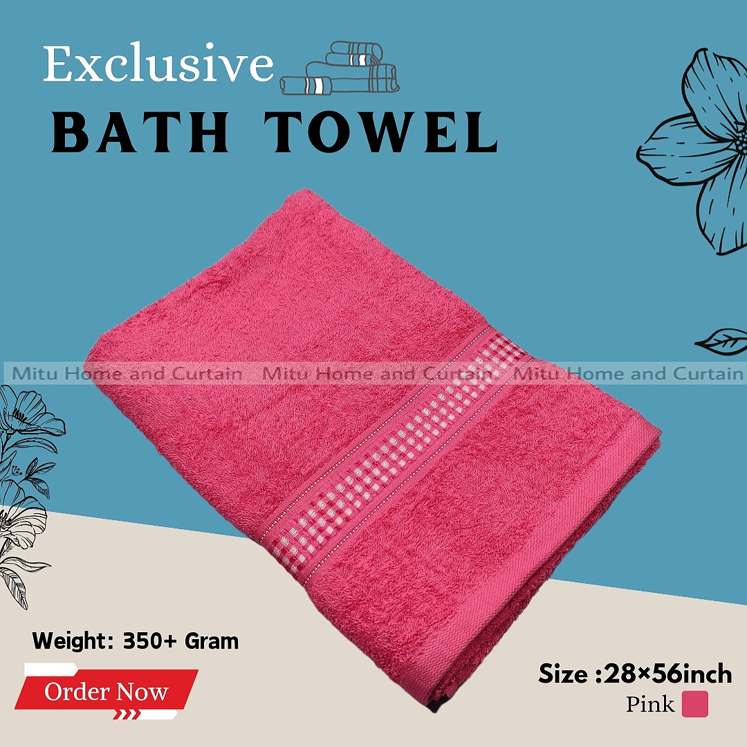 Picture of 1pic Bath Towel, Bathroom, Shower Towel, 380 gsm Ring Spun Cotton High Absorbency Towel - towel